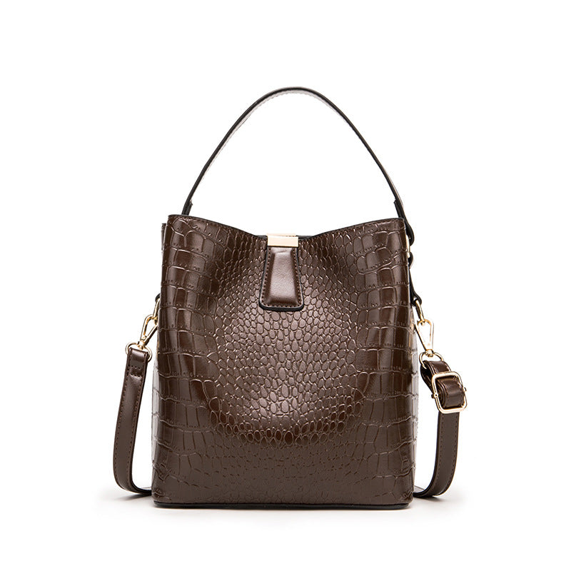 Bucket bag simple trend pu handbag