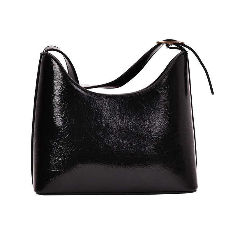 Casual retro bucket bag wide shoulder