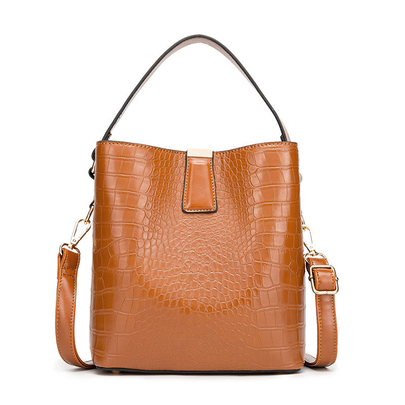 Bucket bag simple trend pu handbag