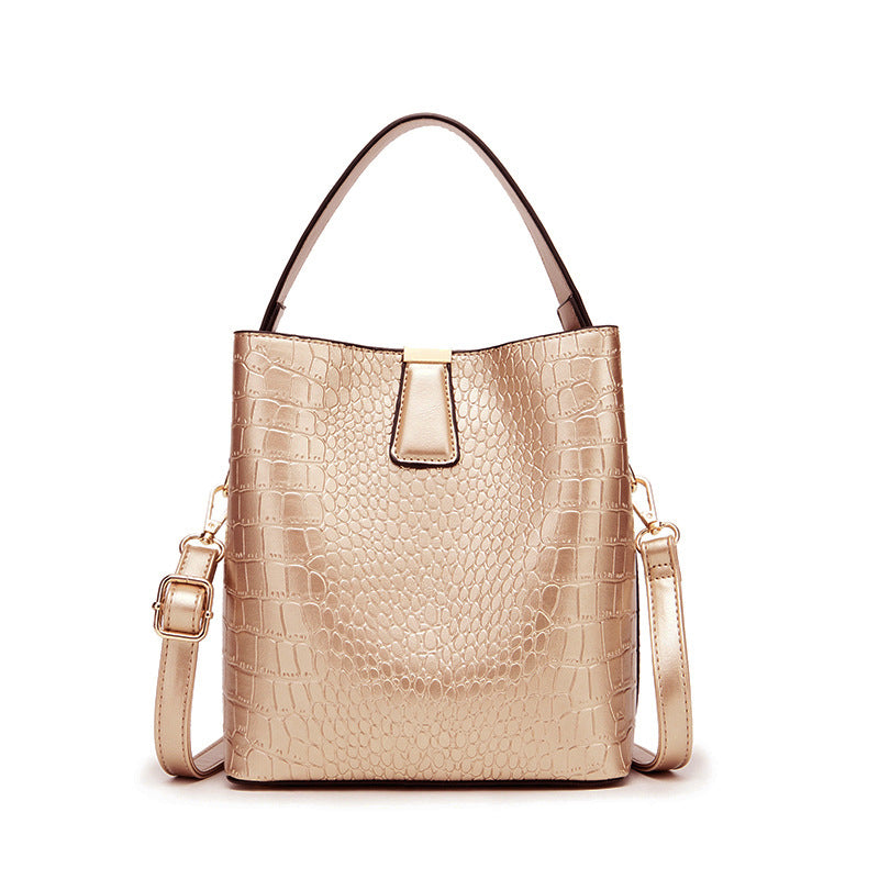 Bucket bag simple trend pu handbag