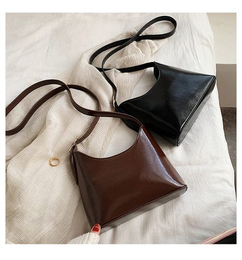 Casual retro bucket bag wide shoulder