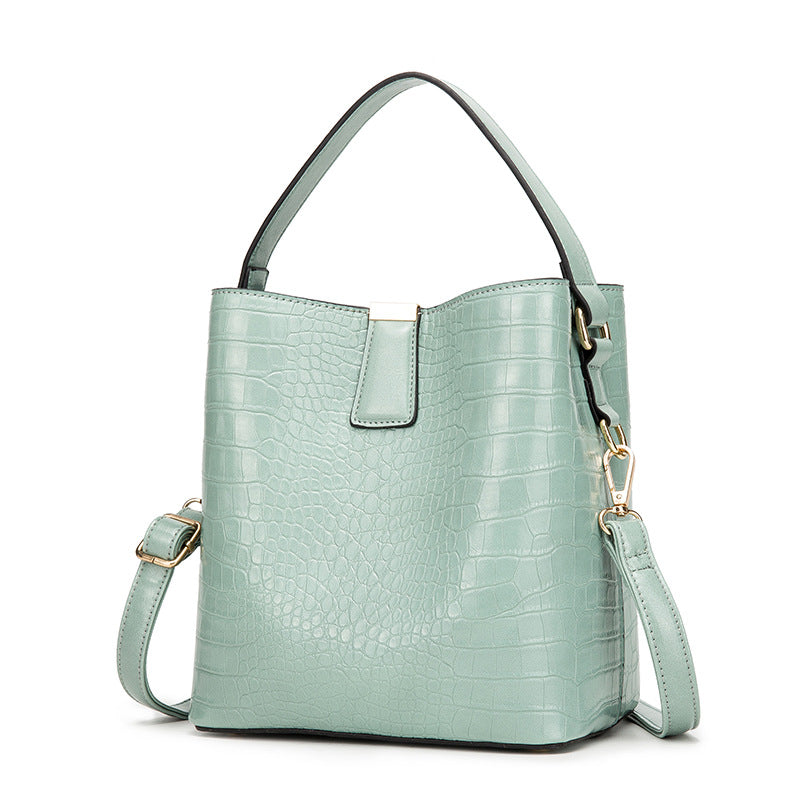 Bucket bag simple trend pu handbag