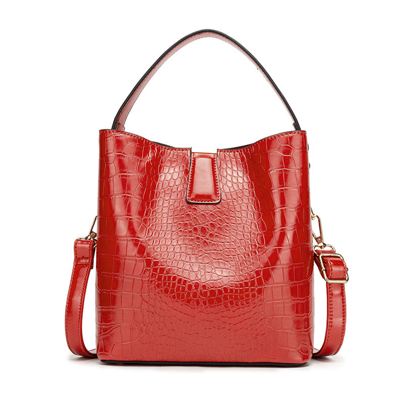 Bucket bag simple trend pu handbag