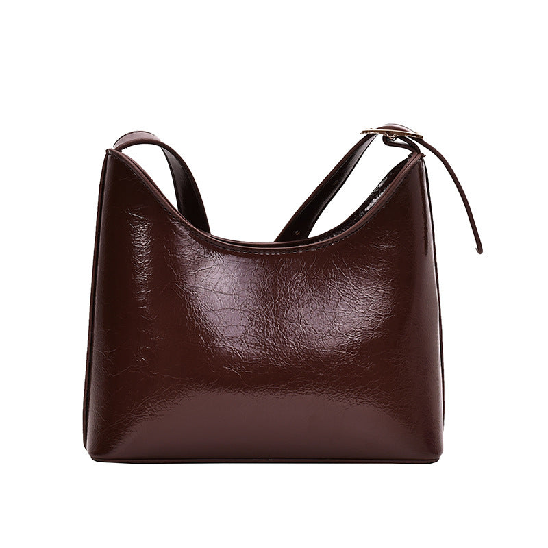 Casual retro bucket bag wide shoulder